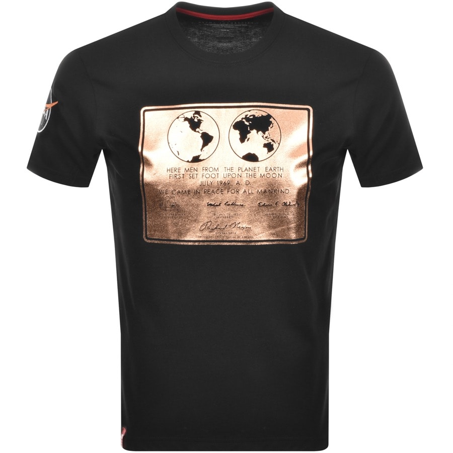 Alternative Image for ProductAlpha Industries Nasa Lunar Plaque T Shirt Black1